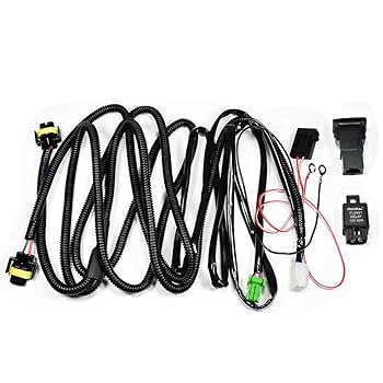 【強化リレーハーネス付き！】イエローフォグランプ! H8/H11/H16 HID 電源強化 リレーハーネス H8 H11 H16 ヘッドライト フューズ